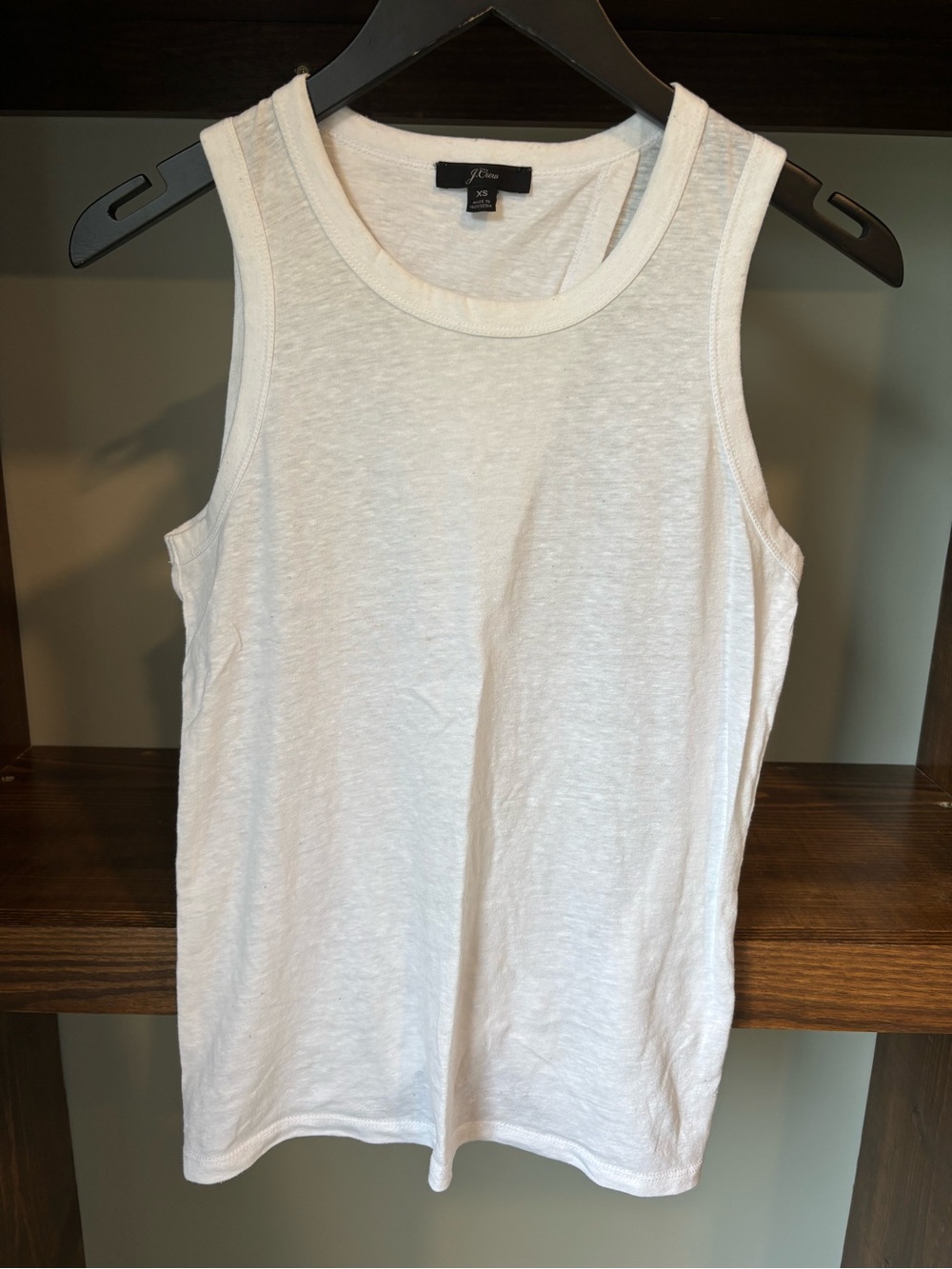 J. Crew Women’s White Cotton Tank- Tie Back